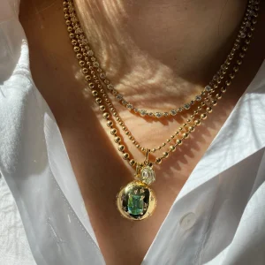 Anniversary Blue Tourmaline and Diamond Pendant