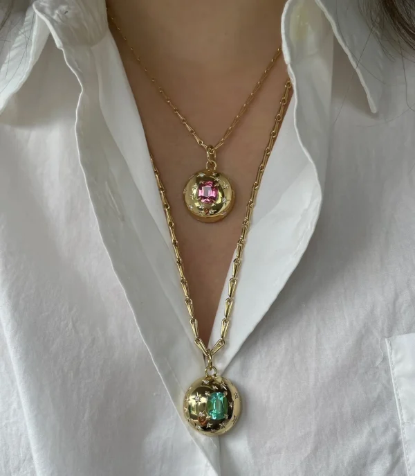 Anniversary Blue Tourmaline and Diamond Pendant