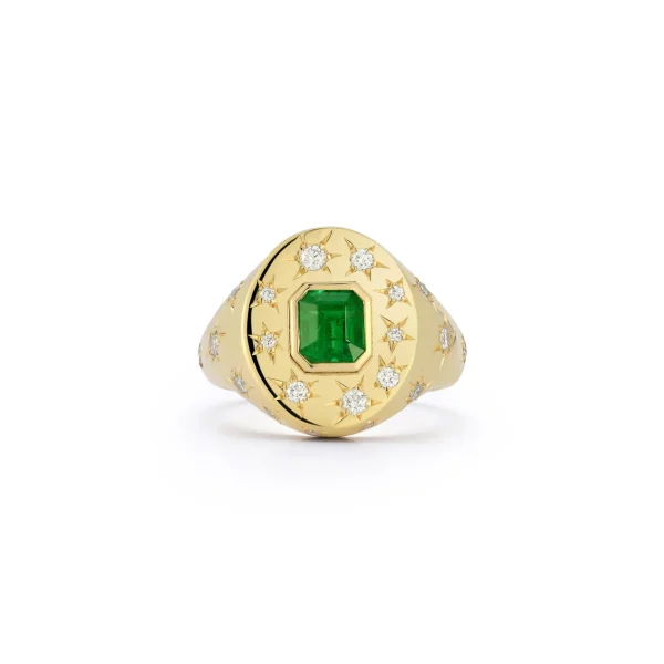 Anniversary Emerald Signet Ring