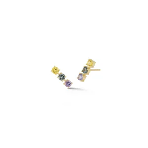 Anniversary Grey Multicolor Sapphire Studs