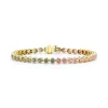 Anniversary Light Pink and Grey Sapphire Tennis Bracelet