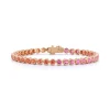 Anniversary Magenta and Orange Sapphire Tennis Bracelet