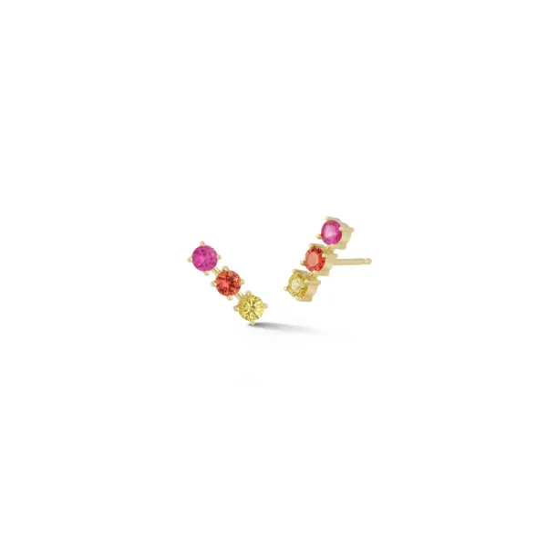 Anniversary Magenta Multicolor Sapphire Studs