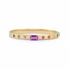 Anniversary Pink Sapphire Rainbow Cuff