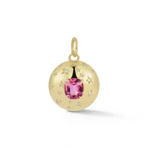 Anniversary Pink Tourmaline and Diamond Pendant