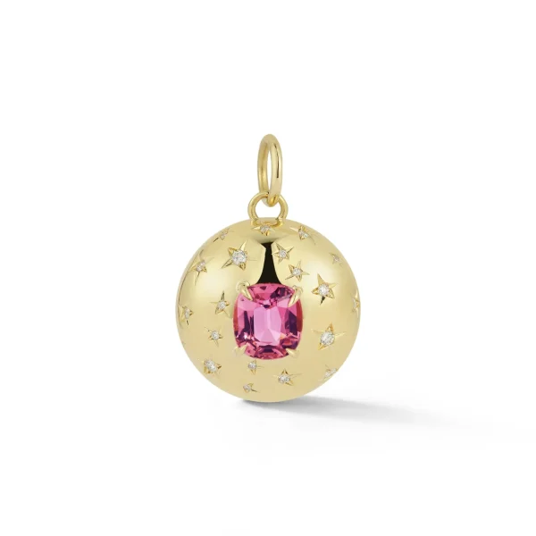 Anniversary Pink Tourmaline and Diamond Pendant