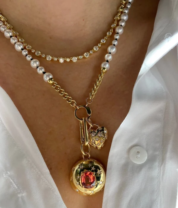 Anniversary Pink Tourmaline and Diamond Pendant