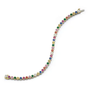 Anniversary Rainbow Tennis Bracelet