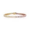 Anniversary Two Tone Diamond Tennis Bracelet