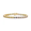 Anniversary Yellow Sapphire and Amethyst Tennis Bracelet