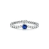 Bespoke Blue Sapphire and Diamond Tennis Bracelet