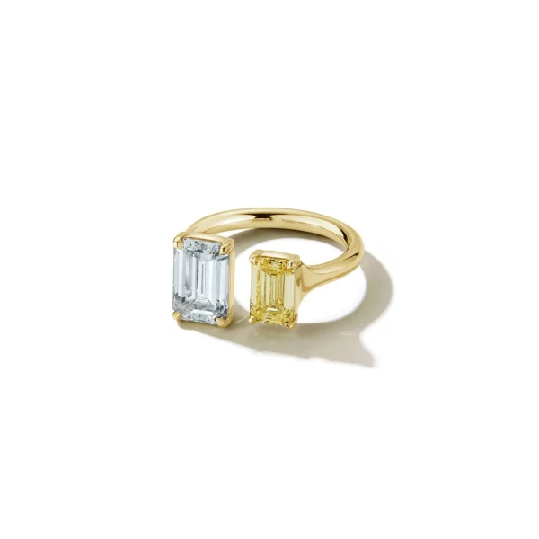 Bespoke Canary Diamond Open Ring