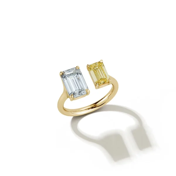 Bespoke Canary Diamond Open Ring