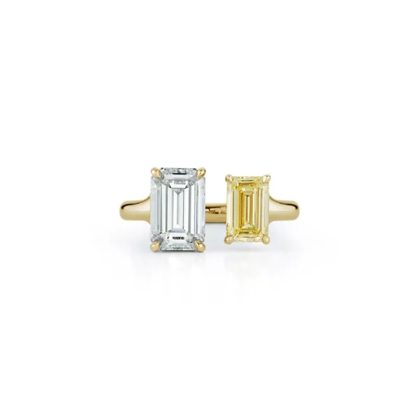 Bespoke Canary Diamond Open Ring
