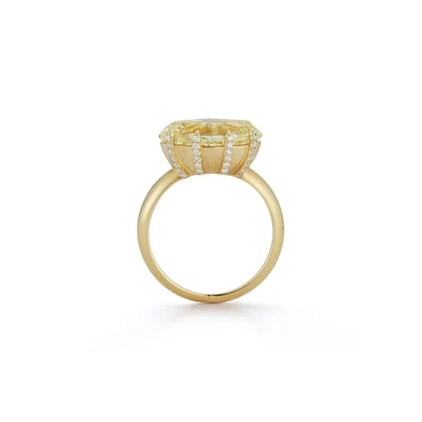 Bespoke Canary Marquise Diamond Ring