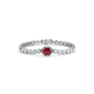 Bespoke Ruby and Diamond Tennis Bracelet