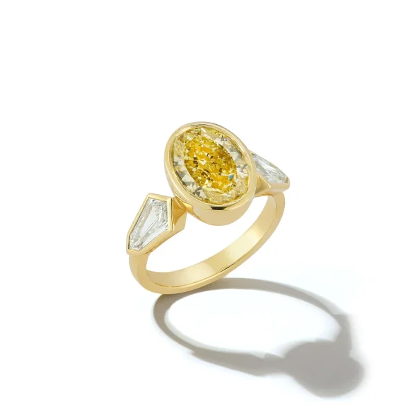 Bespoke Yellow Diamond Oval "Autumn" Ring