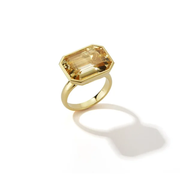 Bespoke Yellow Sapphire Bezel Set Ring