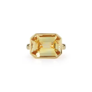 Bespoke Yellow Sapphire Bezel Set Ring