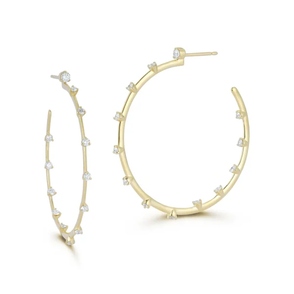 Connexion Classic Large Diamond Hoops