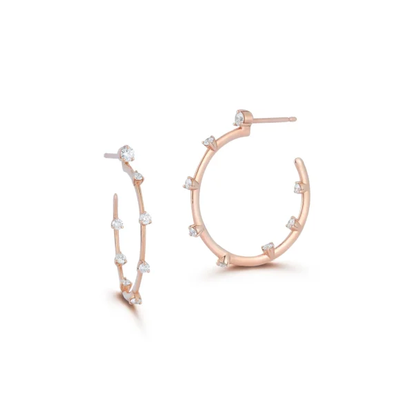 Connexion Classic Medium Diamond Hoops