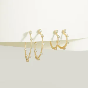 Connexion Classic Medium Diamond Hoops