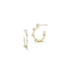 Connexion Classic Small Diamond Hoops