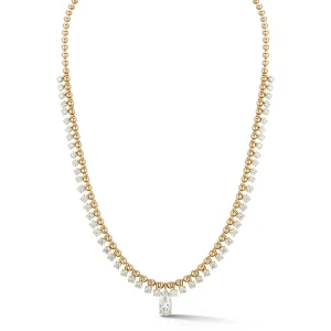 Connexion Diamond Pear Fringe Necklace