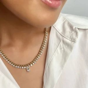 Connexion Diamond Pear Fringe Necklace