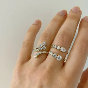 Connexion Diamond Pear Open Ring