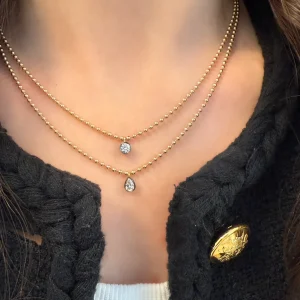 Connexion Diamond Pear Solitaire Necklace