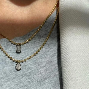 Connexion Diamond Pear Solitaire Necklace