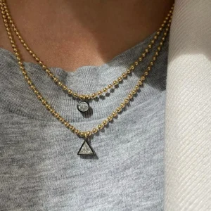 Connexion Diamond Solitaire Trillion Necklace