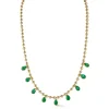 Connexion Emerald Pear Fringe Necklace