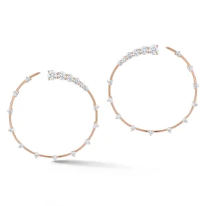 Connexion Large Diamond Coil Hoops