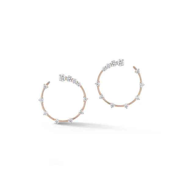 Connexion Medium Diamond Coil Hoops