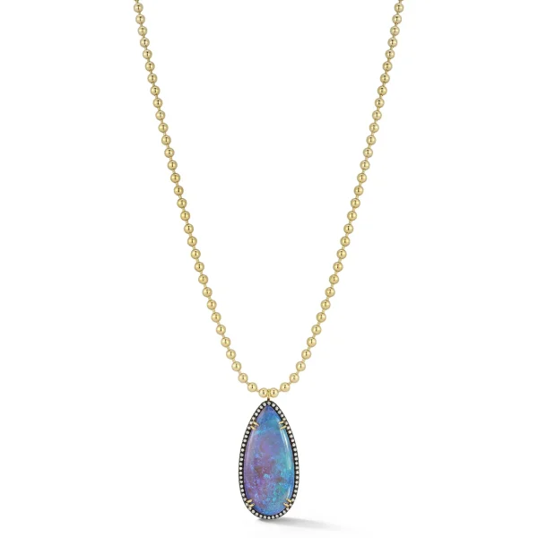 Connexion Opal and Pave Diamond Necklace