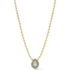 Connexion Pave Diamond Pear Necklace