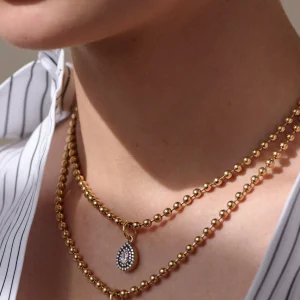 Connexion Pave Diamond Pear Pendant