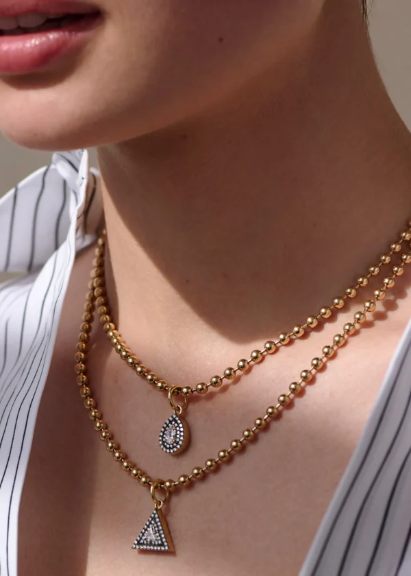 Connexion Pave Diamond Pear Pendant
