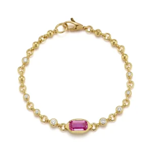 Connexion Pink Sapphire and Diamond Bracelet