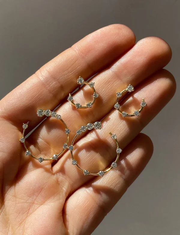 Connexion Small Diamond Coil Hoops