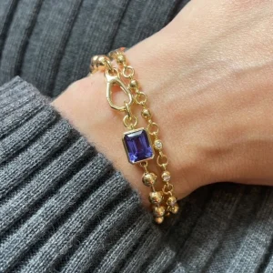 Connexion Tanzanite Toi et Moi Bracelet