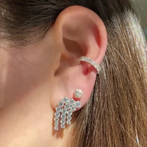 Connexion Triple Row Diamond Studs