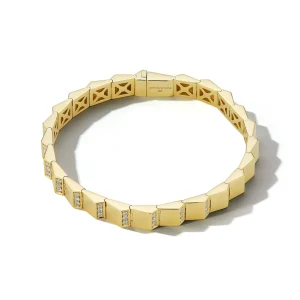 Escalator Gold and Diamond Link Bracelet