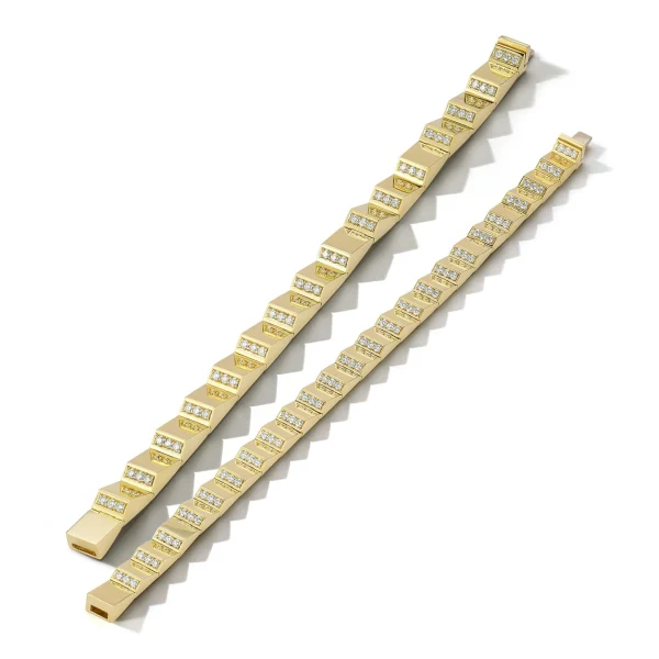 Escalator Gold and Diamond Link Bracelet