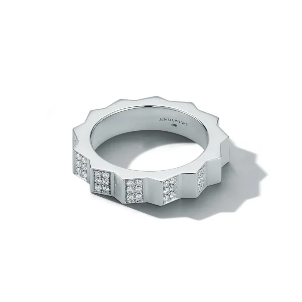 Escalator Pave Diamond Band