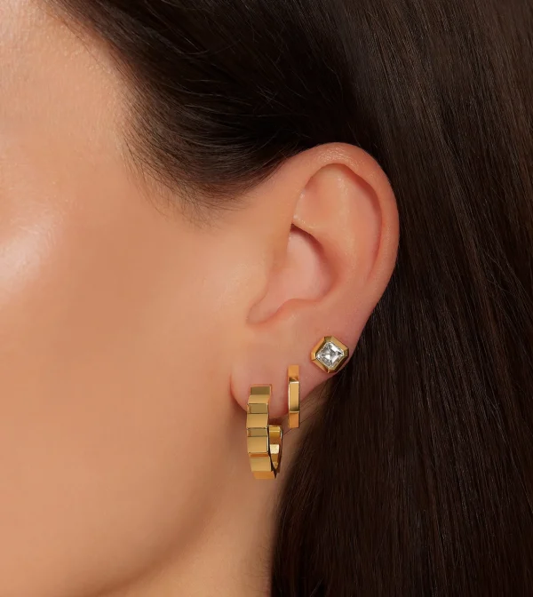 Escalator Small Gold Hoops