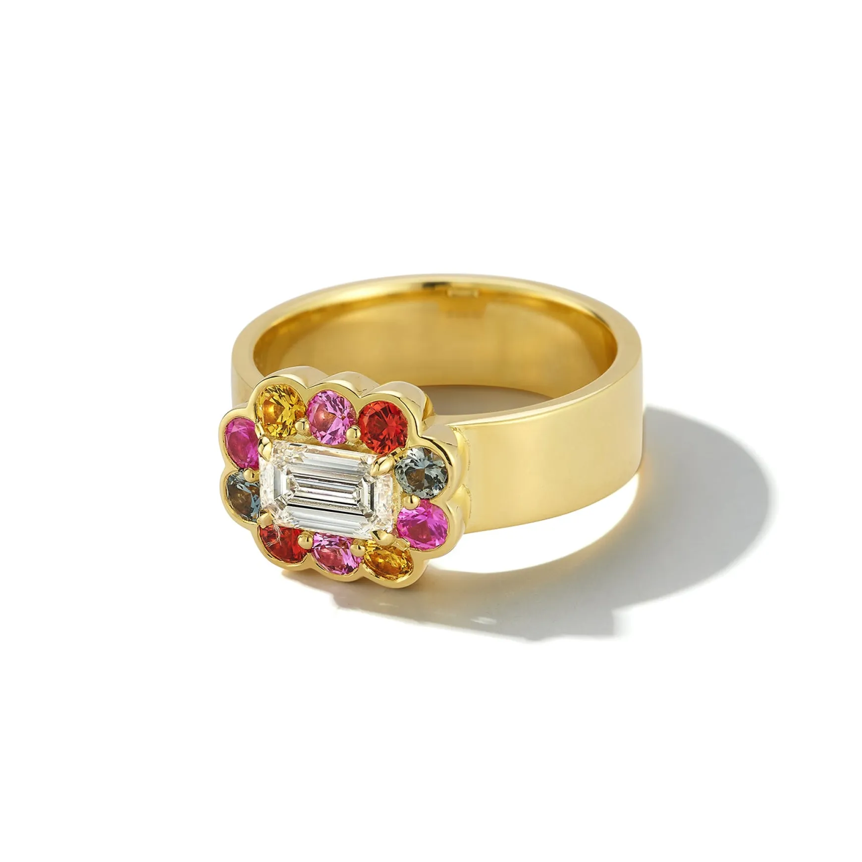 Forget Me Not Multicolor Sapphire and Diamond Ring