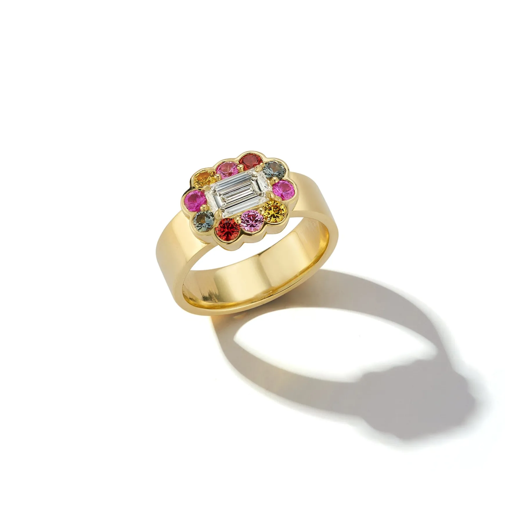Forget Me Not Multicolor Sapphire and Diamond Ring